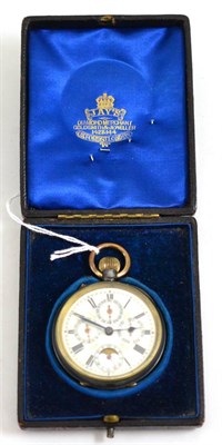 Lot 251 - Steel cased calendar watch - boxed