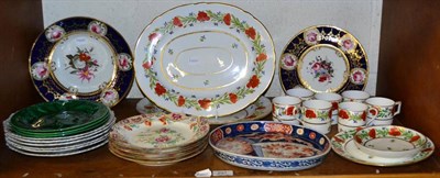 Lot 297 - Six ironstone plates, coffee cans, etc