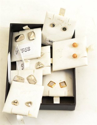 Lot 304 - Seven assorted pairs of earrings