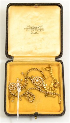 Lot 306 - An early 20th century seed pearl set necklace (a.f.)