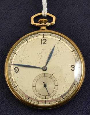 Lot 314 - An Art Deco 9ct gold pocket watch