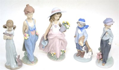 Lot 366 - Five boxed Lladro figures ";A Wish Come True";, ";Pocket Full of Wishes";, ";Winter";, ";Don't...