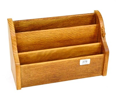 Lot 378 - Mouseman oak stationary rack