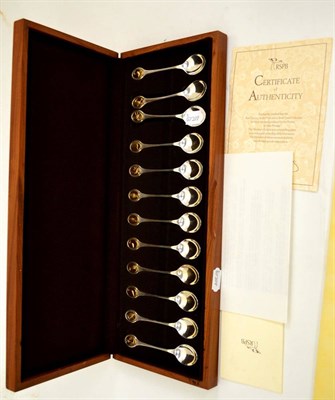 Lot 442 - RSPB silver spoon set