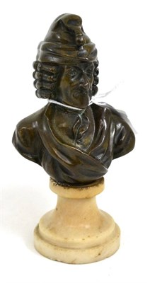 Lot 480 - Bronze bust on marble socle