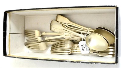 Lot 538 - Silver flatware