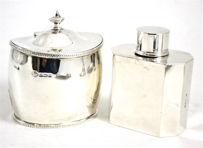 Lot 546 - Silver teapoy and silver lidded sucrier