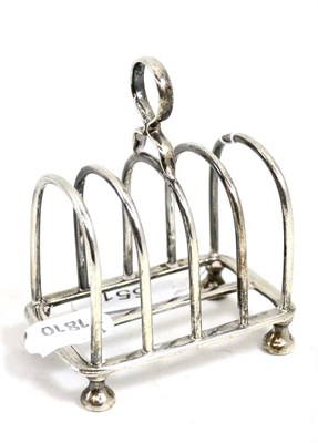 Lot 551 - A silver toast rack, London 1918