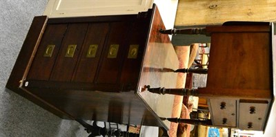 Lot 1041 - Mahogany cabinet with five drawers and a mahogany two drawer chest