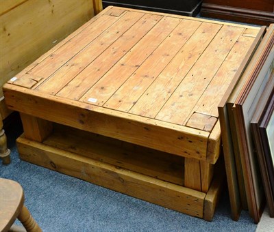 Lot 1045 - Large pine two tier coffee table