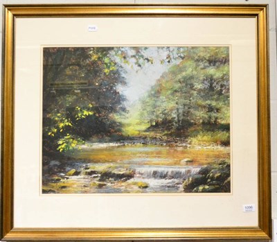 Lot 1096 - Robert Turnbull, framed pastel of a river landscape, signed and dated 1999