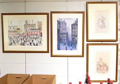 Lot 1099 - Two limited edition Russell Flint prints and two further Lowry examples