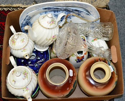 Lot 1129 - Quantity of Ringtons china, claret jug, pair of vases etc