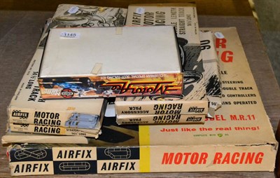 Lot 1145 - Airfix motor racing set and track