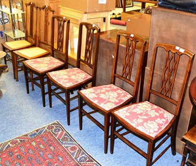 Lot 1191 - Six chairs and a nest of tables