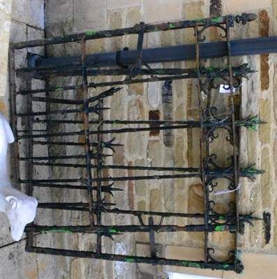 Lot 1199 - Pair of wrought iron garden gates (a.f.)