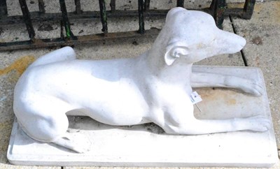 Lot 1201 - Pair of concrete whippets