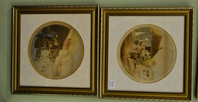 Lot 1219 - M A Haynes, A pair of lithographs depicting figures with horses and carts (2)