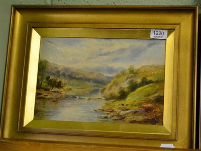 Lot 1220 - A pair of oil pictures signed N B James, river scenes