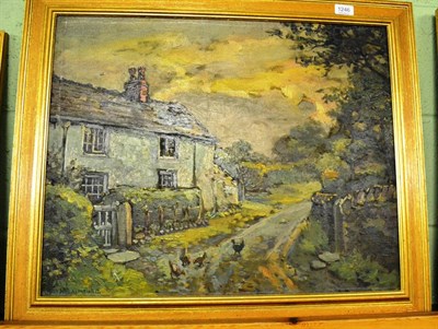 Lot 1246 - Hirst Balmford, Mrs Noakes Cottage at Chipping nr Preston, signed oil on board