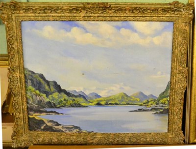 Lot 1248 - Desmond Kenny (20th century) Irish, ";Killarney, Upper Lake Evening";, signed and inscribed...