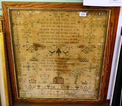 Lot 1254 - An 1812 sampler by Ann Chippendale