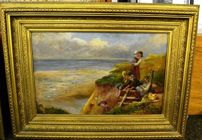 Lot 1255 - Pair of oils on canvas, beach scenes