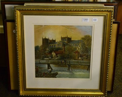 Lot 1265 - Large quantity of assorted framed and unframed topographical prints and engravings etc (qty)