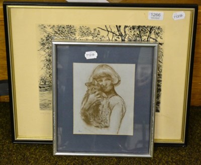 Lot 1266 - A framed engraving still life by M F Thorpe; limited edition framed engraving, an orchard...