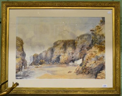 Lot 1268 - Robert Wood (19th century), Marsden Grotto, Sunderland, signed and dated 1884, watercolour