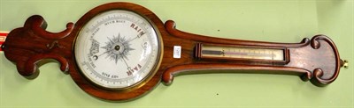 Lot 1287 - A Victorian barometer with white dial, signed L Cetti Birmingham