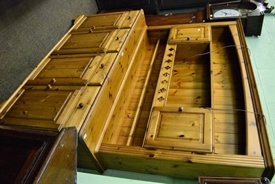 Lot 1296 - Modern pine dresser and rack