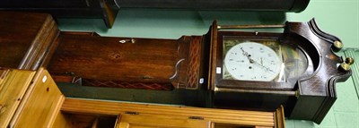 Lot 1297 - An oak thirty hour longcase clock, signed J.Pratt, Askrigg, circa 1820, swan neck pediment,...