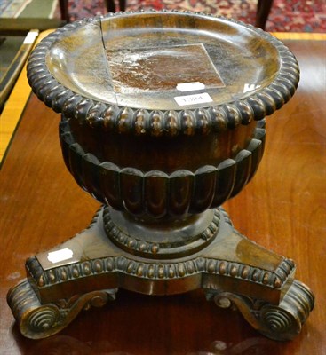 Lot 1324 - A Georgian rosewood low pedestal with dished top in the Gillows style