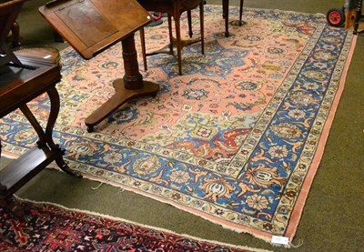 Lot 1333 - Tabriz carpet, Persian Azerbaijan, the coral field of palmettes and scrolling vines enclosed by...