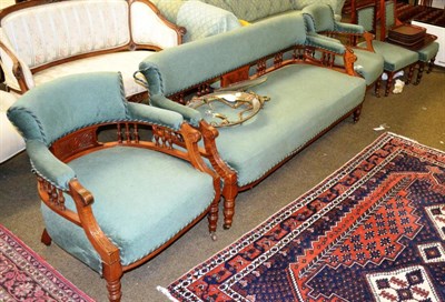 Lot 1361 - Five piece late 19th/early 20th century salon suite