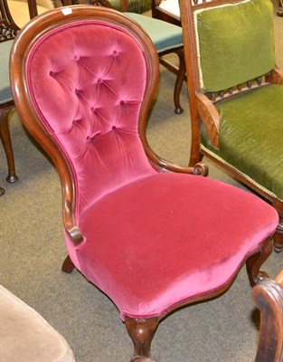 Lot 1368 - A Victorian mahogany framed nursing chair