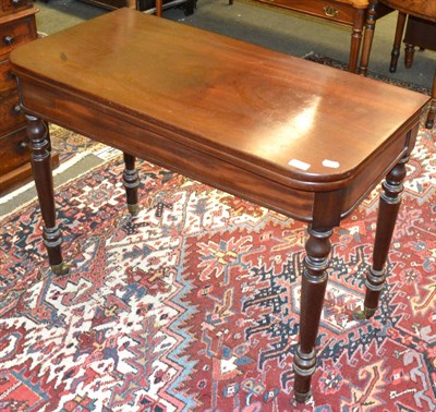 Lot 1383 - Victorian mahogany fold over tea table