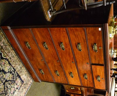 Lot 1402 - Large Victorian mahogany five height chest of drawers