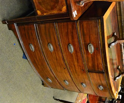 Lot 1406 - Early 19th century mahogany bow fronted four height chest of drawers