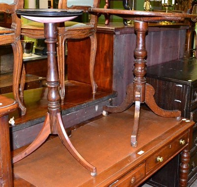 Lot 1409 - Candle stand and 19th century tripod table