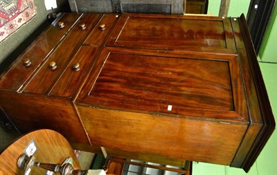 Lot 1415 - A 19th century mahogany press cupboard