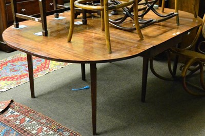 Lot 1420 - George III style mahogany D-end dining table