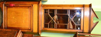 Lot 1425 - Inlaid corner cupboard