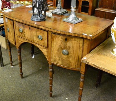 Lot 1441 - A 19th century mahogany bowfront sideboard