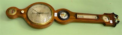 Lot 1458 - Mahogany wheel barometer