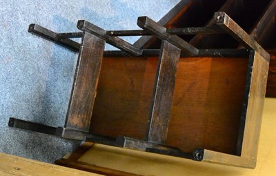 Lot 1039A - Georgian mahogany metamorphic rectangular stool library step, now with solid top