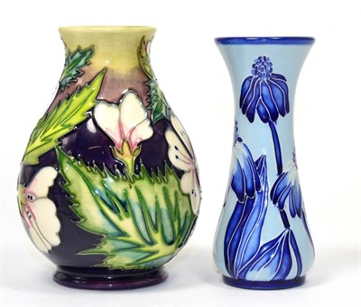 Lot 105 - A modern Moorcroft vase, impressed factory marks, 14cm (boxed) and a modern Moorcroft Daisy pattern