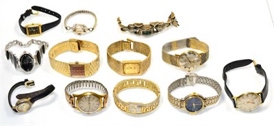 Lot 164 - A group of assorted vintage ladies and gents wristwatches including Solo, Limit etc