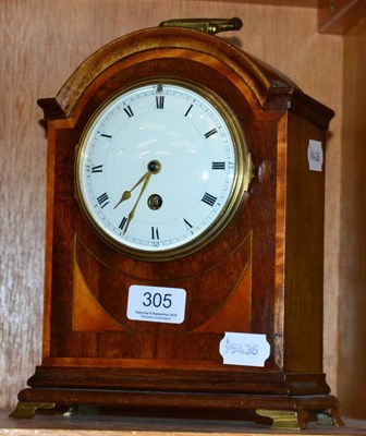 Lot 305 - A mahogany bracket clock